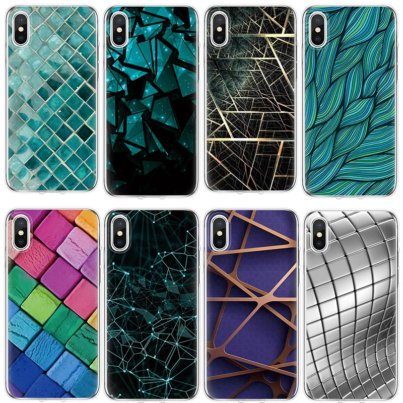 

Geometric patterns Soft TPU Cases for Coque iPhone 11 Pro Max X XS Max XR XS 6 6S 7 8 Plus 4 4S 5 5S SE 5C Case Fundas Cover
