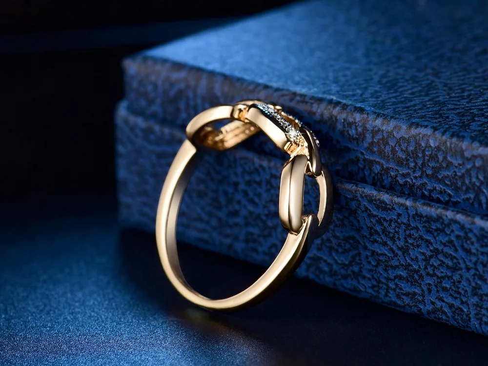 XIAGAO, винтажное женское кольцо, золотого цвета, Анель, кольца для женщин, форма цепи, уникальные, для свадьбы, вечеринки, модные ювелирные изделия, Anel Feminino ZR603