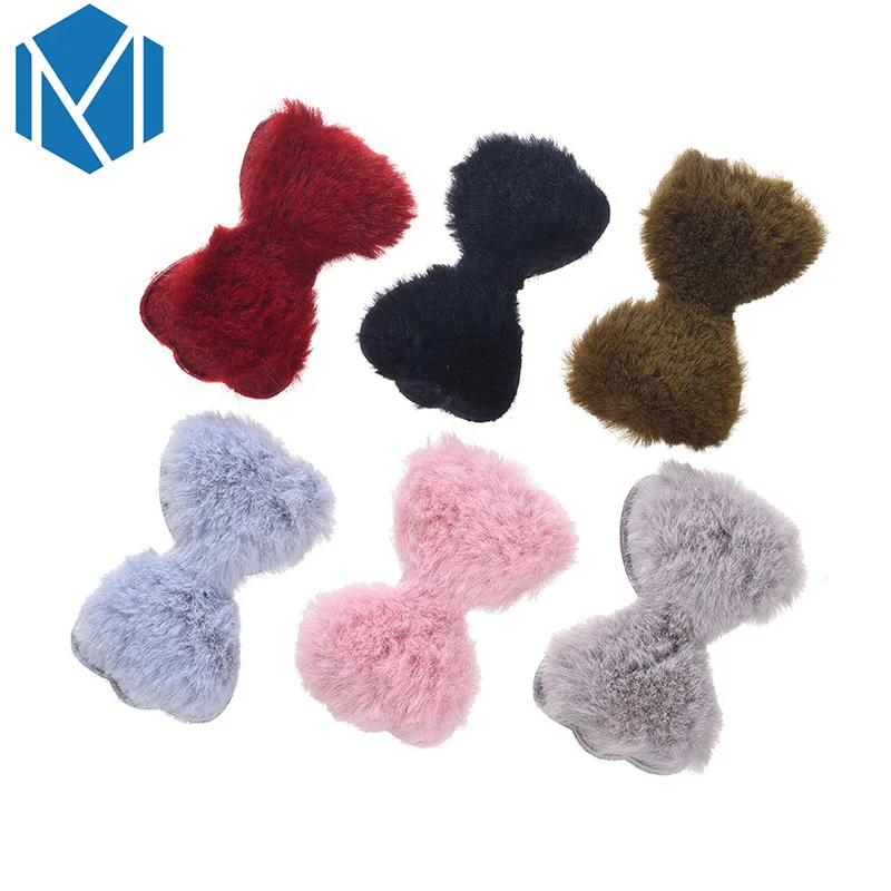 M MISM 2PCS New Lovely Cute Fluff Bow Knot Hairpins Hair Accessories