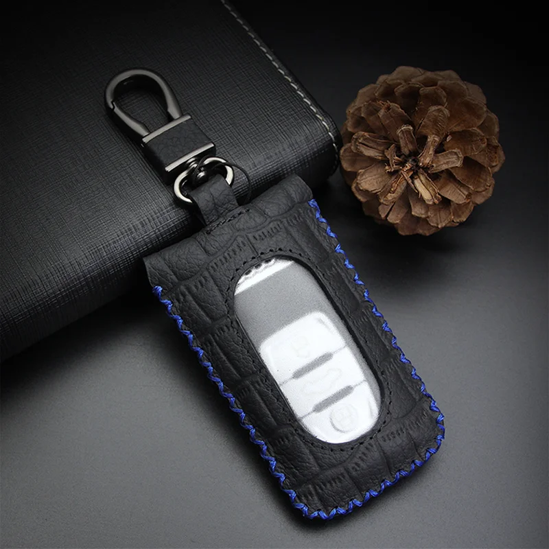 Универсальный кожаный чехол для автомобильных ключей Toyota Camry Ford Mondeo AUDI Peugeot