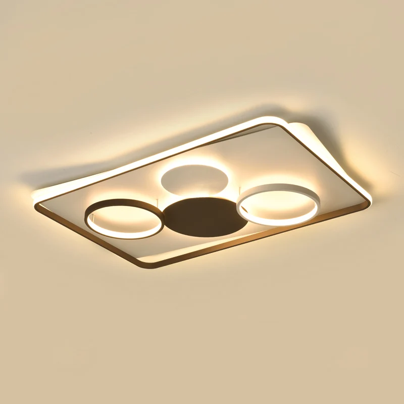 

New Brown and white Modern Led ceiling lights For Livingroom Bedroom Foyer led avize Aluminum Iron ceiling lamp 110V/220V
