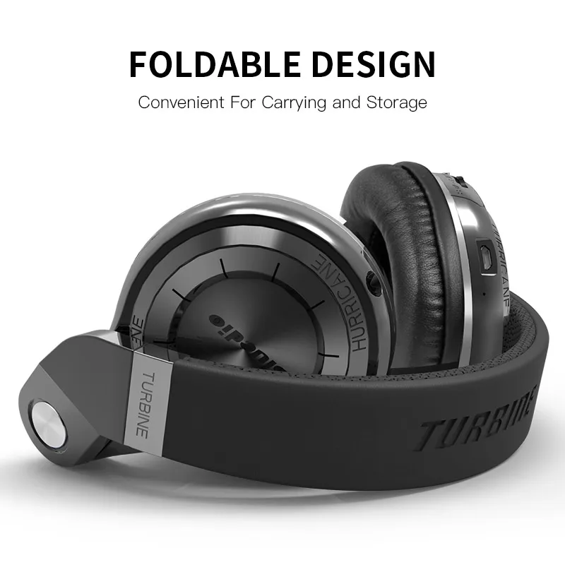 Оригинальные Bluedio T2S Bluetooth наушники складные BT 5,0 стерео Беспроводная гарнитура на ухо гарнитура с микрофоном для сотового телефона