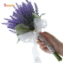 Lavender Artificial Flower Bridesmaid Bouquet Cute Charming Bridal Bouquet Wedding Accessories ramos de flores para novias WB31