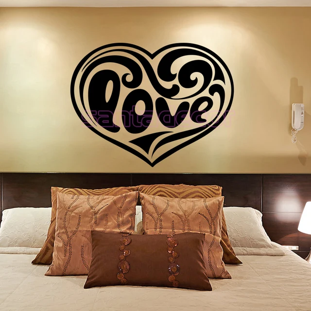Sticker Romance Love Heart Vinyl Wall Sticker Wallpaper for Living Room Mural Wall Decals Art