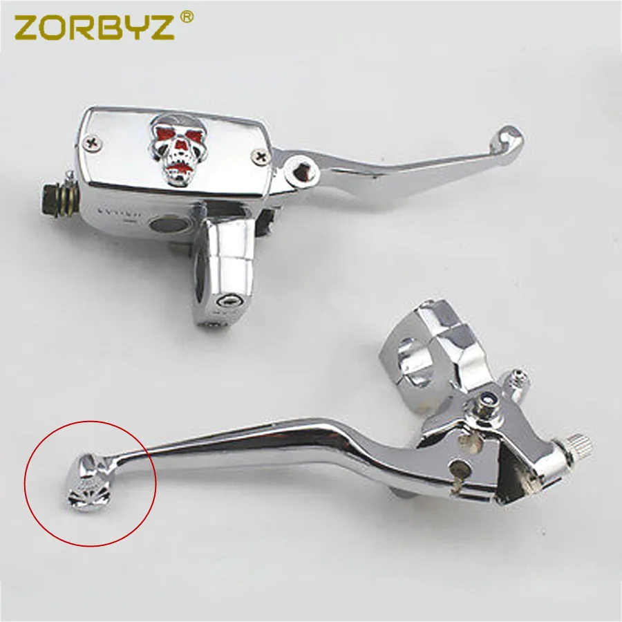 ZORBYZ 25 мм хромированный череп управление водохранилище тормозные рычаги
