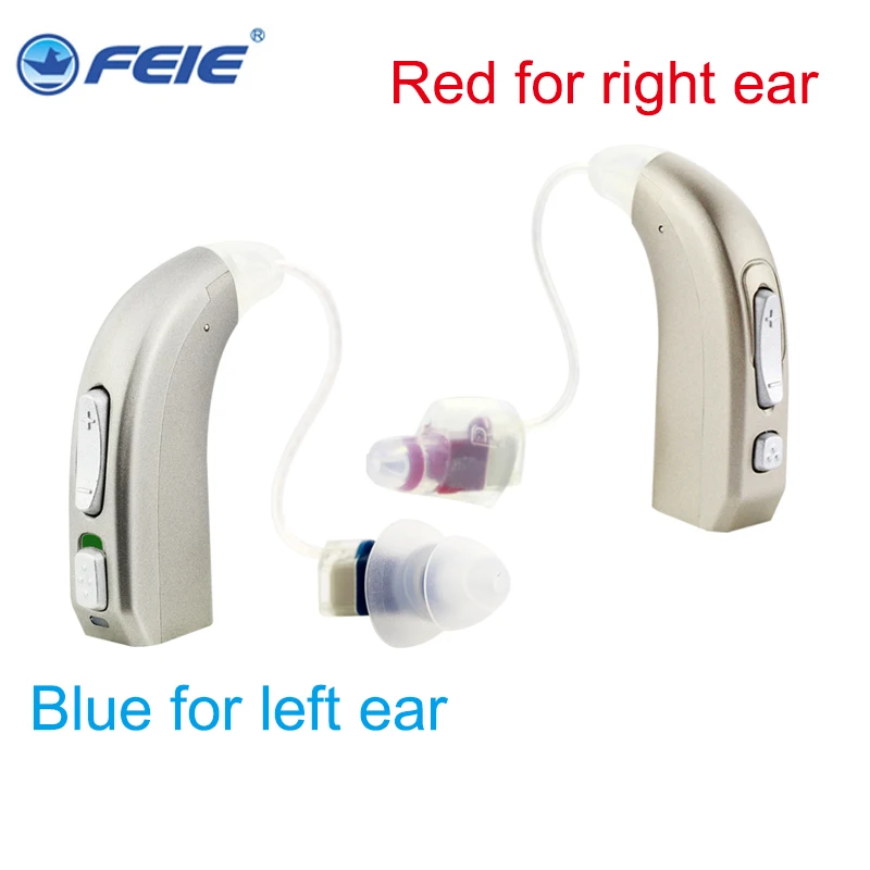 

One Rechargeable Digital Hearing Aid 2 channel & 4 bands Auidphones Microphone Amplifier To Profound Deaf Hearing MY-33