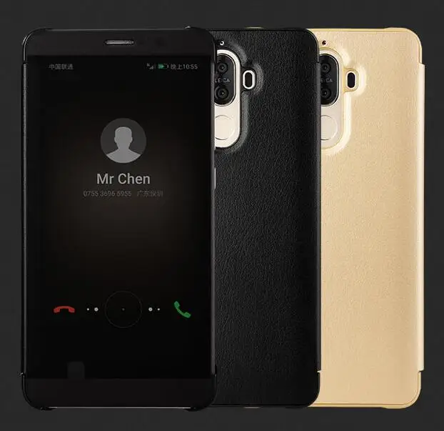 Чехол для huawei mate 9 чехол из искусственной кожи с окошком роскошный оригинальный