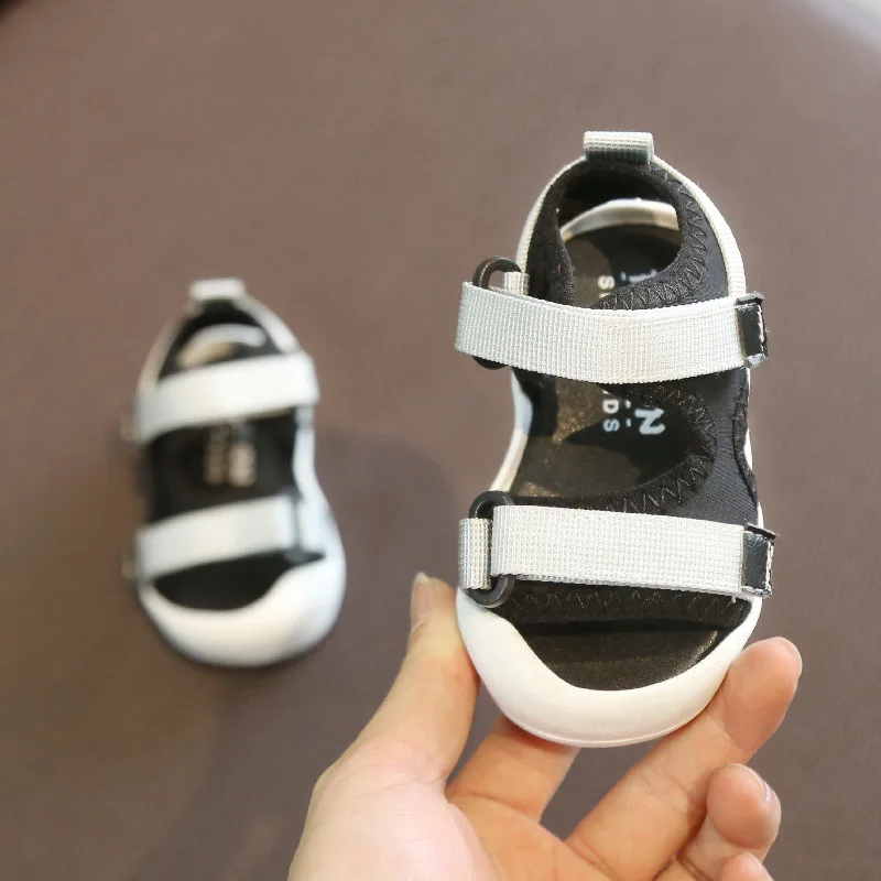 Летние сандалии для малышей Сандалии для маленьких девочек и мальчиков Удобная нескользящая обувь с мягкой подошвой детские сандалии для предотвращения столкновений