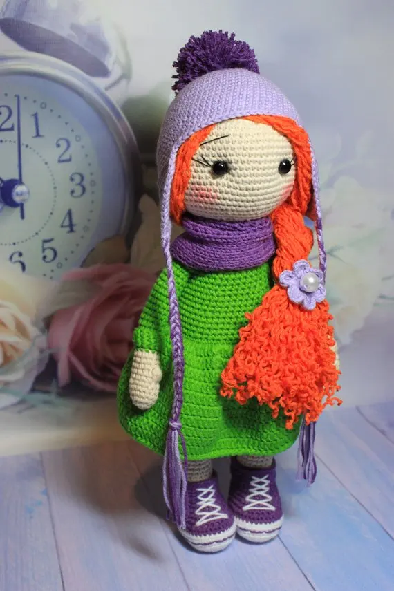 Вязаные игрушки amigurumi lovely girl Номер модели b01414