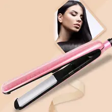 Интеллектуальный Контроль температуры профессиональный плоский утюг с ЖК-дисплеем Керамическая электрическая шина выпрямитель для волос отрицательный ион двойной-u