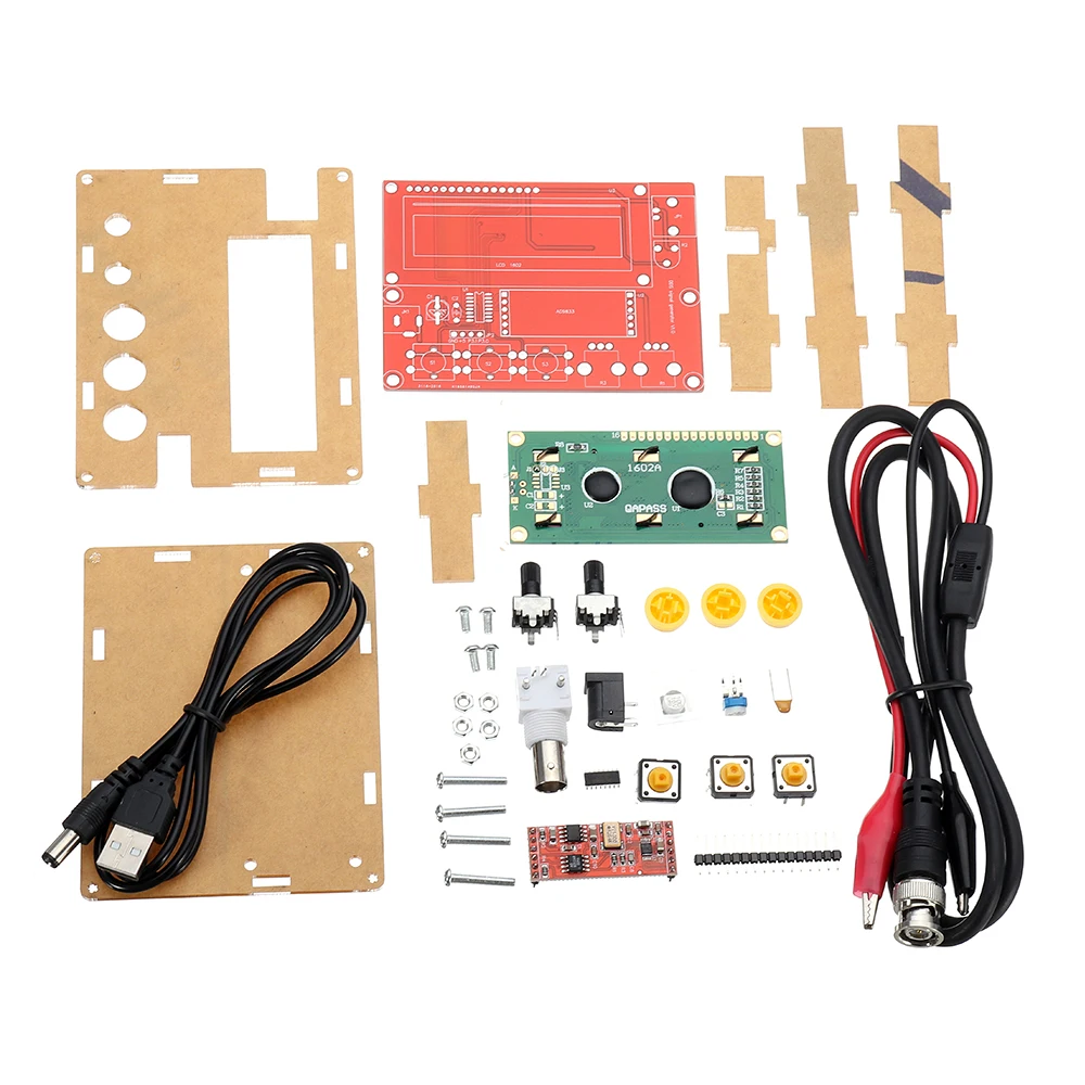 

High Precision Multifunction DIY Kit 5V Triangular Sine Square Wave AD9833 LCD1602 Signal Generator