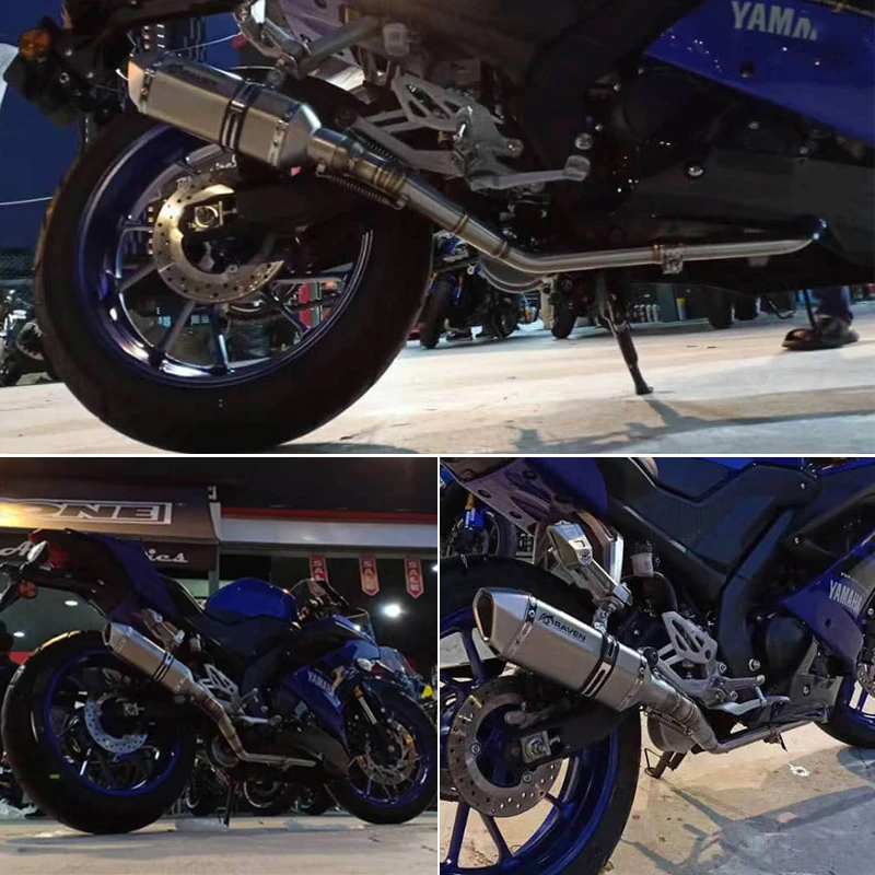 YZF-R15 V3 мотоцикл 304 Нержавеющая сталь глушитель средняя труба трубы модифицированная для Yamaha R15 V3.0