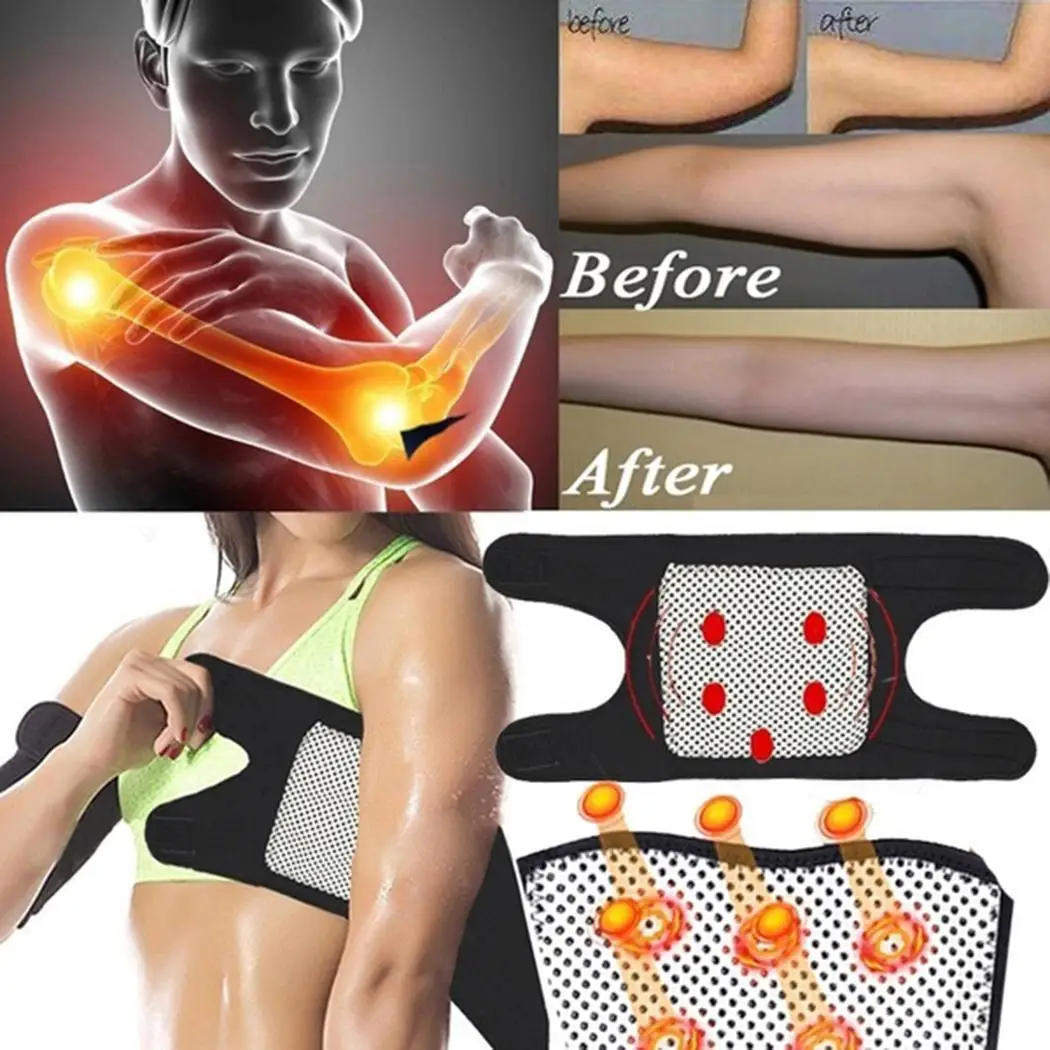 

Pain Relief Self Healing Magnetic Therapy Home, Salon, etc Elbow Brace Support Belt Fashion Fastening Tape