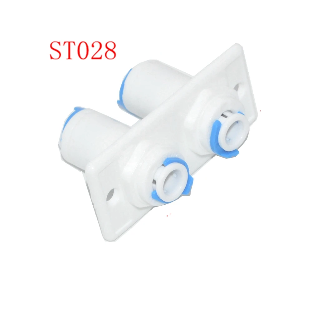 

1/4" OD Hose Connection Double Bulkhead Quick Connector RO Water Reverse Osmosis Aquarium System Connection Fittings ST028