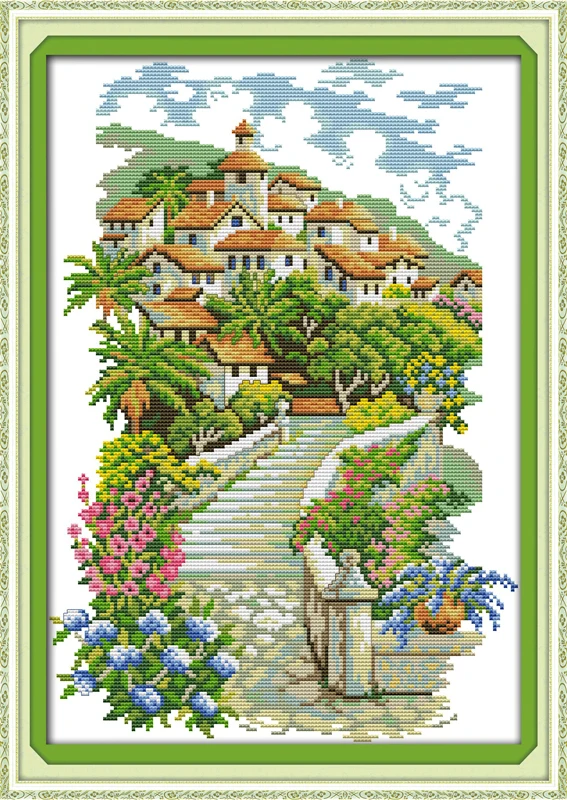 European Style Scenic Needlework,DMC Cross stitch,Set For Embroidery
