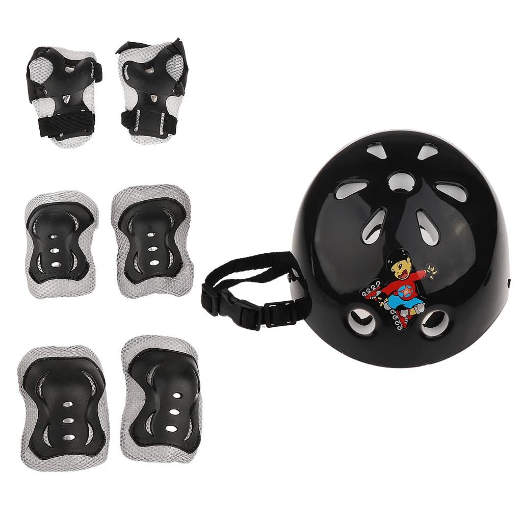 7 шт. Детский велосипедный шлем для катания на роликах|helmet pad set|roller skate helmetskate helmet |