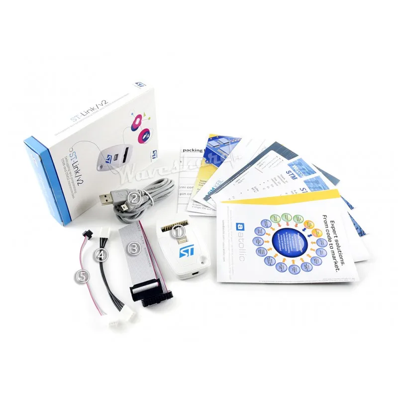Оригинальный ST Link V2 Stlink St STM32 STM8 MCU USB JTAG встроенный дебютор/программатор/эмулятор