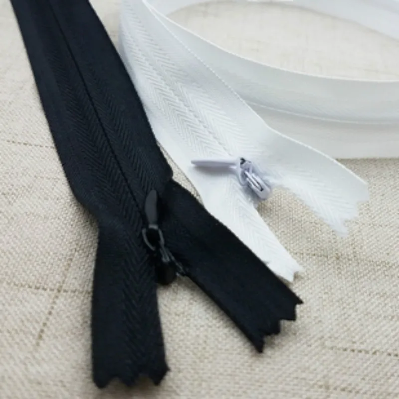 

20pcs/lot Long #3 Invisible Zipper Black White for Skirt Dress Pillow Sofa Bedding Set Tailor for Sewing Accessories10cm-80cm