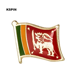 Sri Lanka металлический флаг нагрудные значки для одежды в патчи Rozety Papierowe рюкзак со значком KS-0163 - Окраска металла: KS-0163