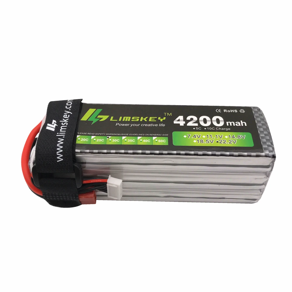 Limskey Power 22 2 V 4200 MAH Lipo батарея 30C для дистанционного управления вертолетом и