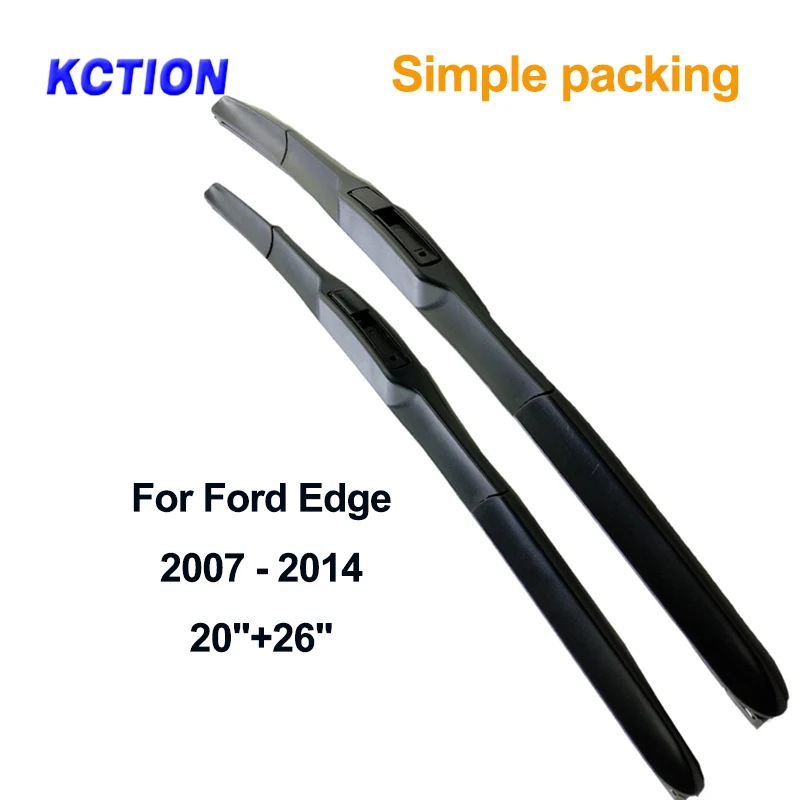 Windshield front wiper blade windscreen rear wiper car accessories for Ford Edge year from 2007 to Fit Hook/Pinch tab Arms - Цвет: Simple packing
