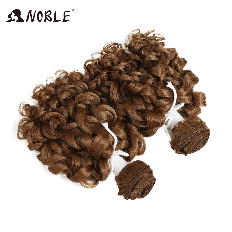 Edle Verworrene Lockige Haar Verlängerung 14 "Zoll Schuss Lockiges Haar Ombre Farbe 2" Bündel Synthetische Haarwebart Für balck Frauen Haar Bundles