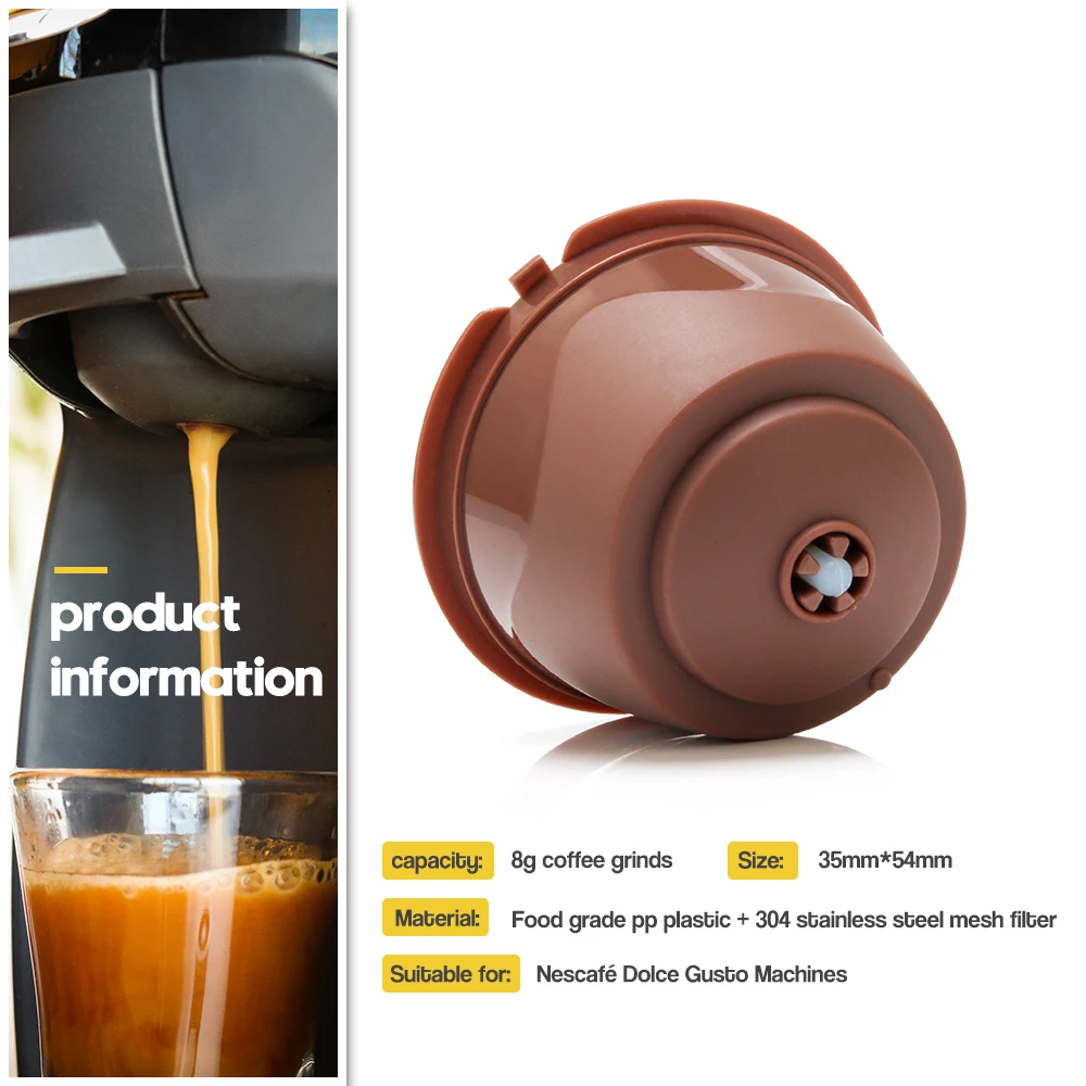 

Crema Version 4th Generation Dolce Gusto Coffee Capsule Pod Filters Cup Refillable Reusable Coffee Dripper Tea Baskets