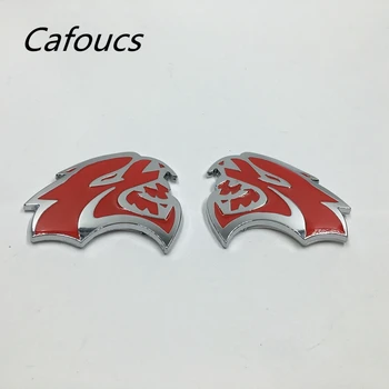 

Red HELLCAT Emblems fit For 2015 2016 2017 Dodge Challenger Badge Left + Right Sides Metal Logo Emblem