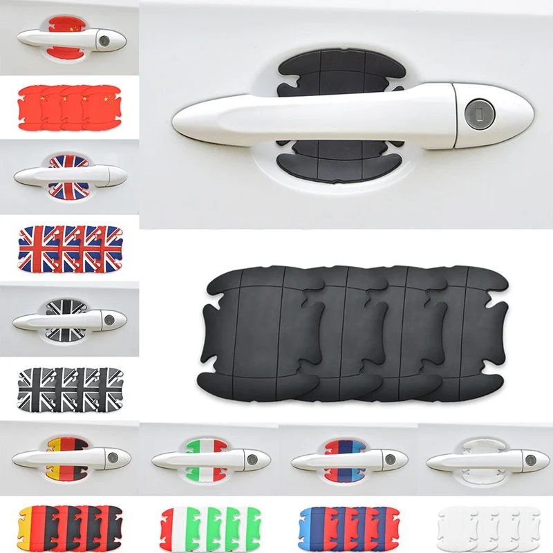 

4Pcs/Lot Car Handle Protection Film Universal Invisible Car PVC Door Handle Stickers National Flag Scratches Resistant Sticker
