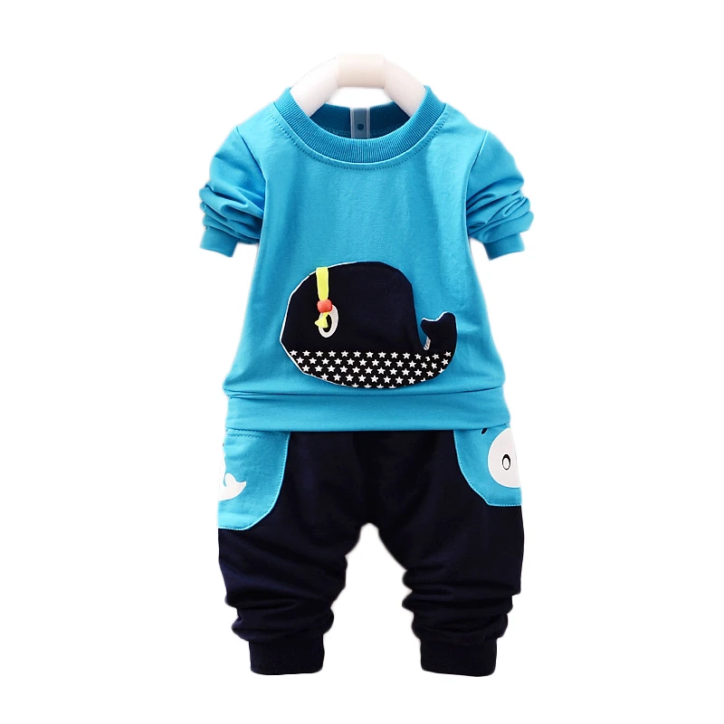 

Newest 2PC baby Tops long Pants set boys clothes Set whale size 0-2 years