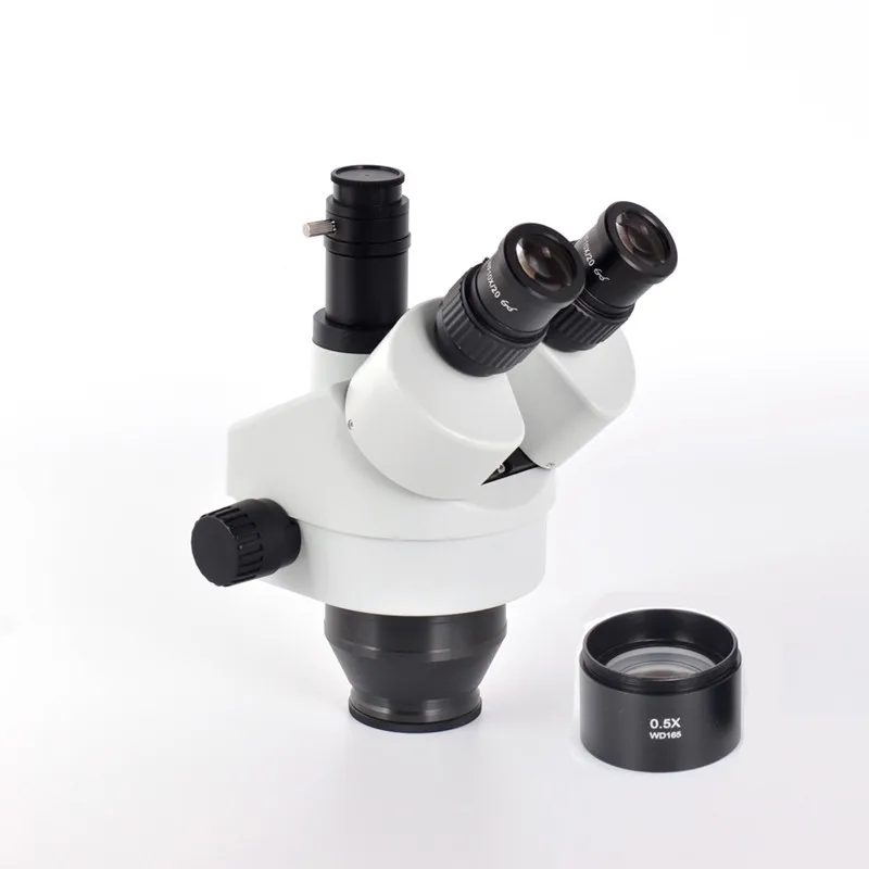HAYEAR 3.5X-45X Simul-Focal Тринокулярный зум стерео микроскоп головка WF10X/20 окуляр SZM0.5X WD165 Барлоу микроскопиоаксессуары