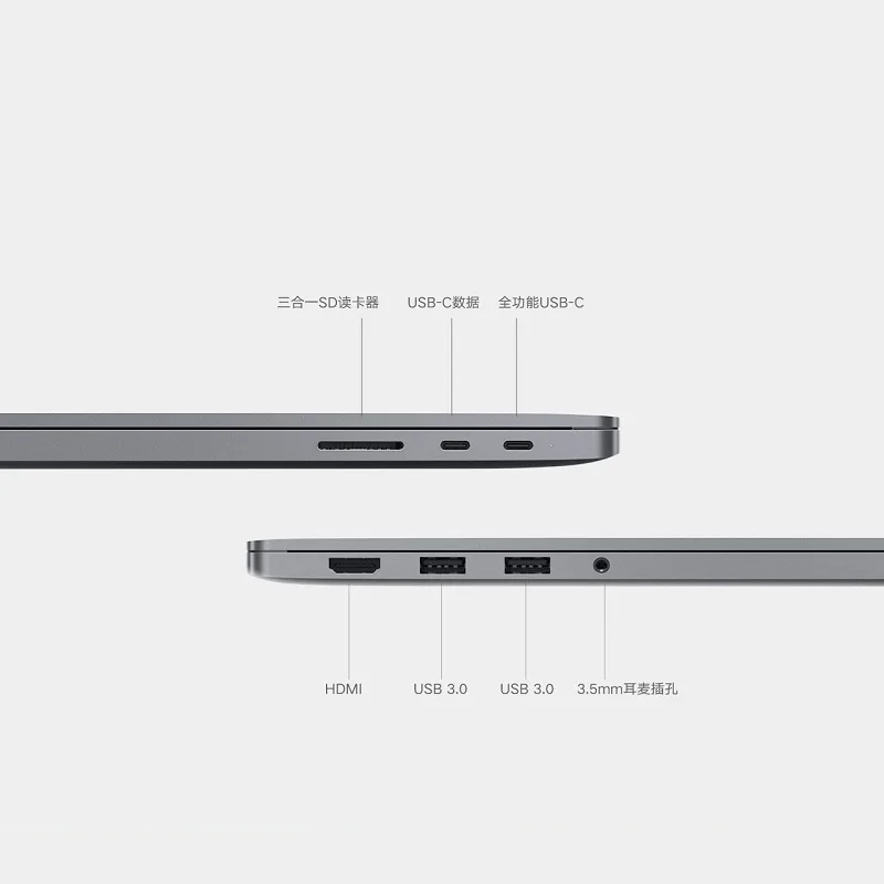 Xiaomi Mi Pro ноутбук 15,6 дюймов Windows 10 Домашняя версия Intel Core i7-8550u четырехъядерный процессор 1,8 ГГц 16 Гб ram 512 ГБ SSD