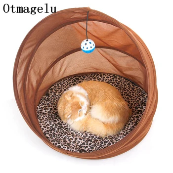 

Funny Winter Multi-function Cat Bed Pet Mat Cat Dog Tent House Kitten Toys Pet Supplies Cat Tunnel Toy Detachable Wash Cat Cage