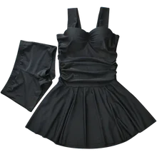 Юбка черный женский комплект из двух частей Танкини бикини костюмы купальная одежда сексуальная пляжная одежда купальный костюм для женщин