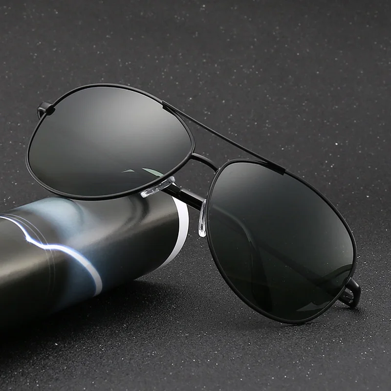 

Aviation Metail Frame Quality Oversized Spring Leg Alloy Men Sunglasses Polarized Brand Design Pilot Male Sun Glasses Driving