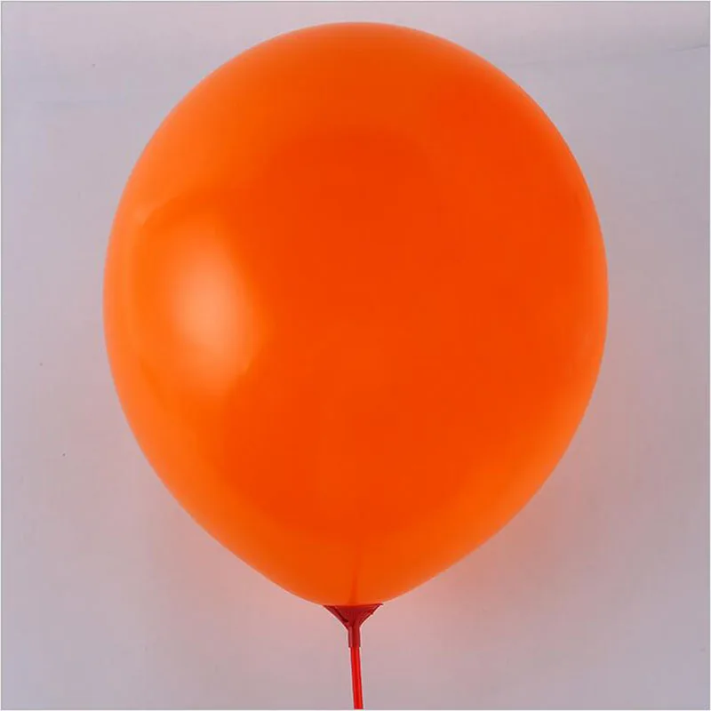 100 шт 10 дюймов красочный латексный шар твердые круглые вечерние воздушные шары Свадьба День рождения декоративная бумага вечерние украшения - Цвет: Оранжевый