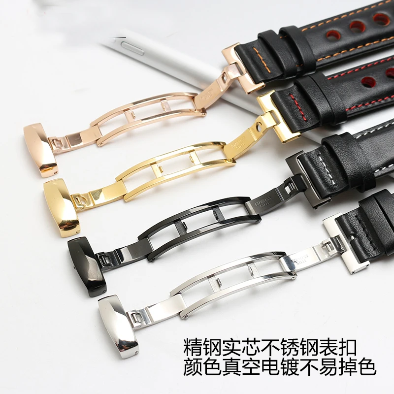 Ремешок Laopijiang из натуральной кожи для спортивных гонок серии PRS516 T91 1853 часов 20 мм