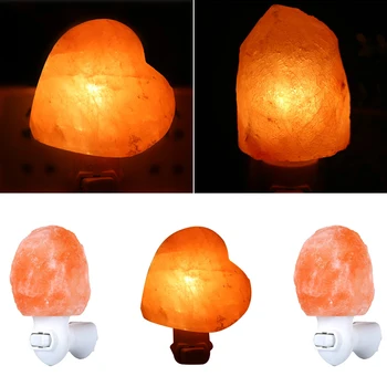 

Cylinder Spinner Plug Himalayan Salt Crystal Bedside Salt Crystal Lamp Air Purifier Night Light For Bedroom Led light 10W 220V