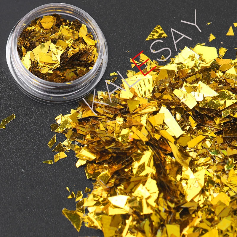 

3D Nail Art Gold Silver Manicure Nail Foil Transfer Paillette Laser Decal Decor Nail Decoration Charm Nails Accessoires Supplies