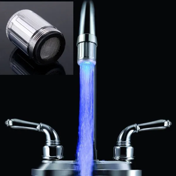 Светодиодный водопроводный кран, светящаяся насадка для душа, кран, световая температура, цвет для кухни
