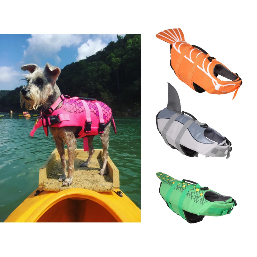 

Dog Life Vest Summer Pet Dog Life Jacket Safety Summer Dog Clothes Cute Mermaid Shark Dog Costume S/M/L