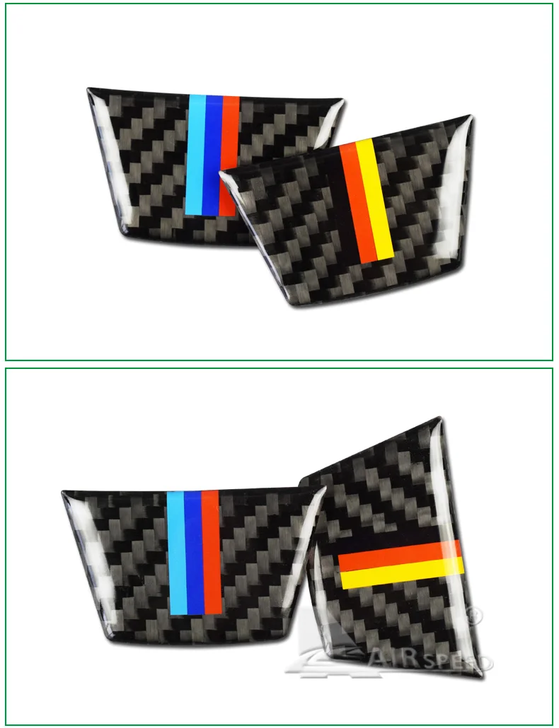  for BMW E90 E92 3 Series Interior Carbon Fiber Car Steering Wheel Stickers M Sport 2005-2012 Accessories Car Styling  (4)