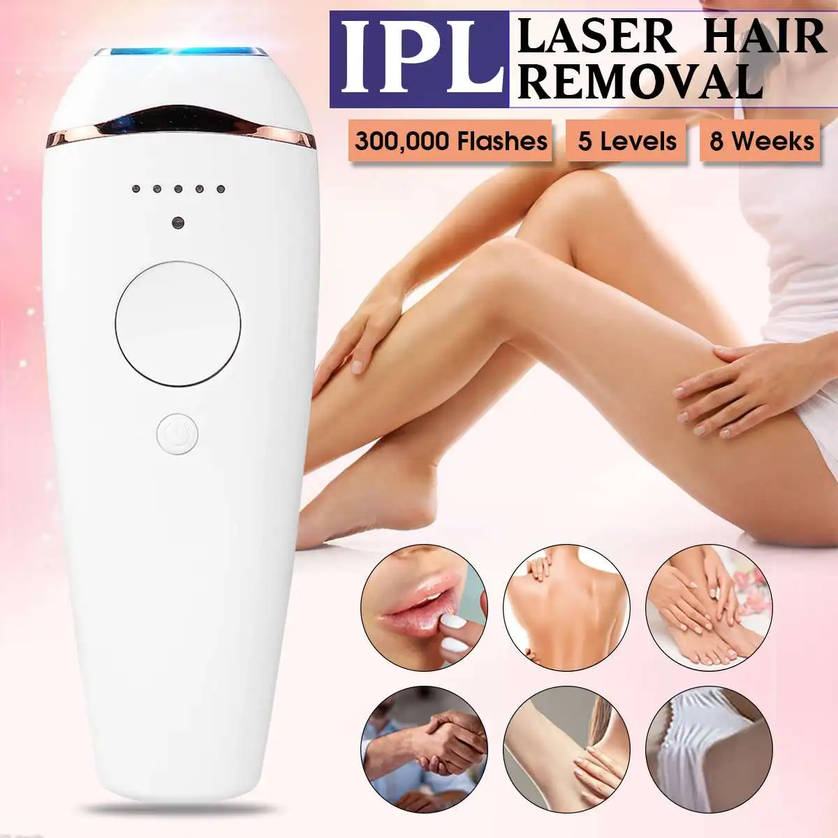 

IPL Epilator Laser Depilator OPT Painless Hair Remover Permanent Body Leg Bikini Trimmer Five Levels Electric Epilator for Women