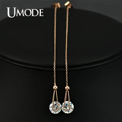 UMODE Серьги с швейцарскими фианитами 2 карата JE0229A|long drop earrings|long earringsdrop earrings |