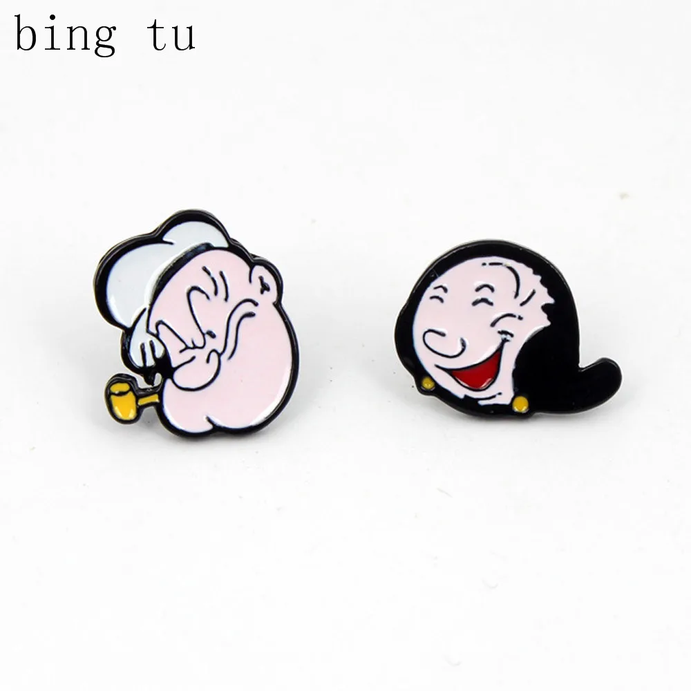 Bing Tu Eropa Dan Amerika Indah Kartun Popeye Stud Earrings Untuk