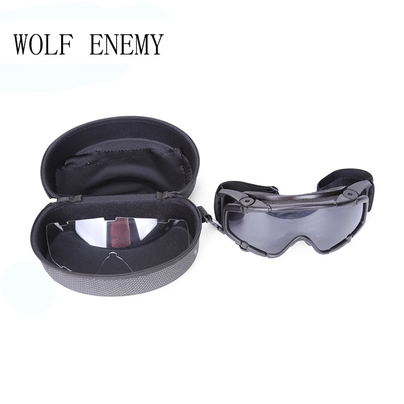 Тактический Пейнтбол Airsoft Очки незапотевающий баллистических очки для шлем(темно-Земля) TB424 - Цвет: Sand
