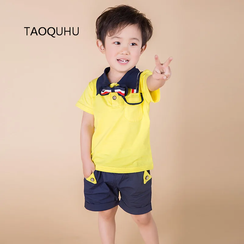 2016 Summer Clothing Sets Cotton Toddler Clothing Baby Boy Clothes Suit