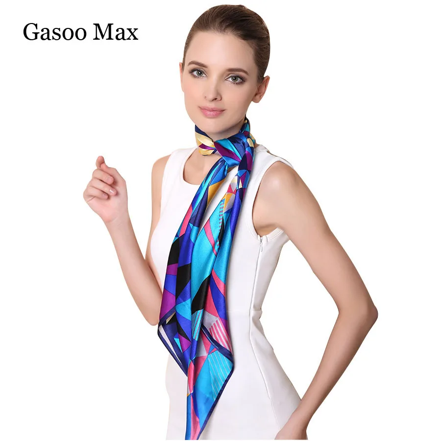 2017 большой квадратный шарф шаль женский осенне-зимний высококачественный 100% натуральный шелковый шарф большой размер 110*110 см шелковые