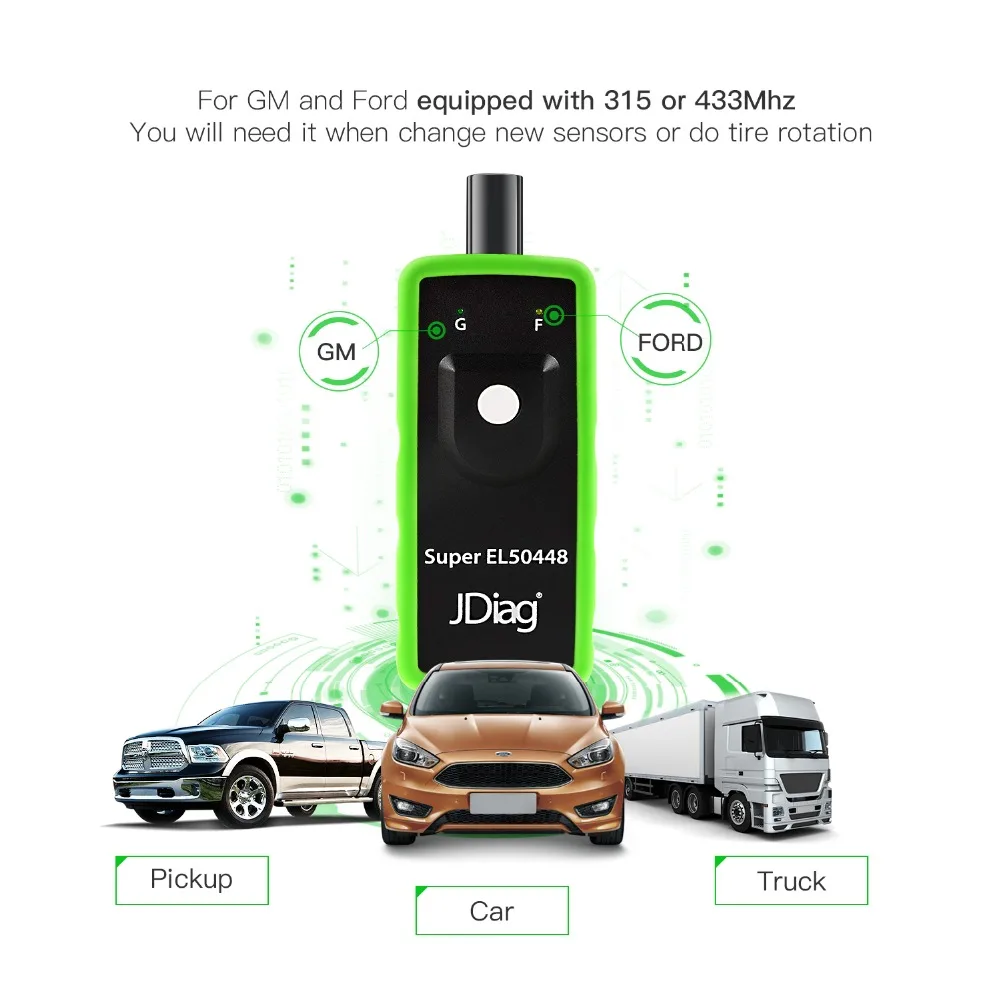 

Newest Jdiag Super EL50448 Cars Auto Tire Pressure Monitor TPMS El-50448 Reset Tool for Ford and G.M car diagnostic tool