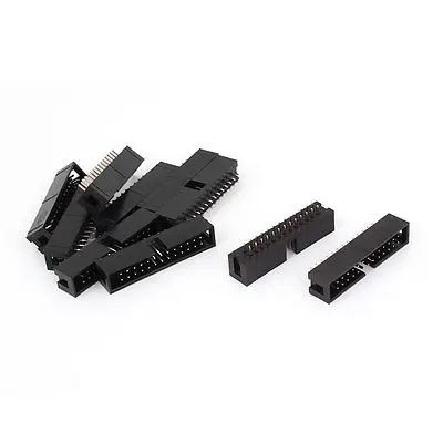 50 Pcs Dual Row Straight 26 Pin 2.54mm Male Header Socket Strip PCB Connector DC3-26 10 pair 40 pin 2 54mm male female sil socket row strip pcb connector
